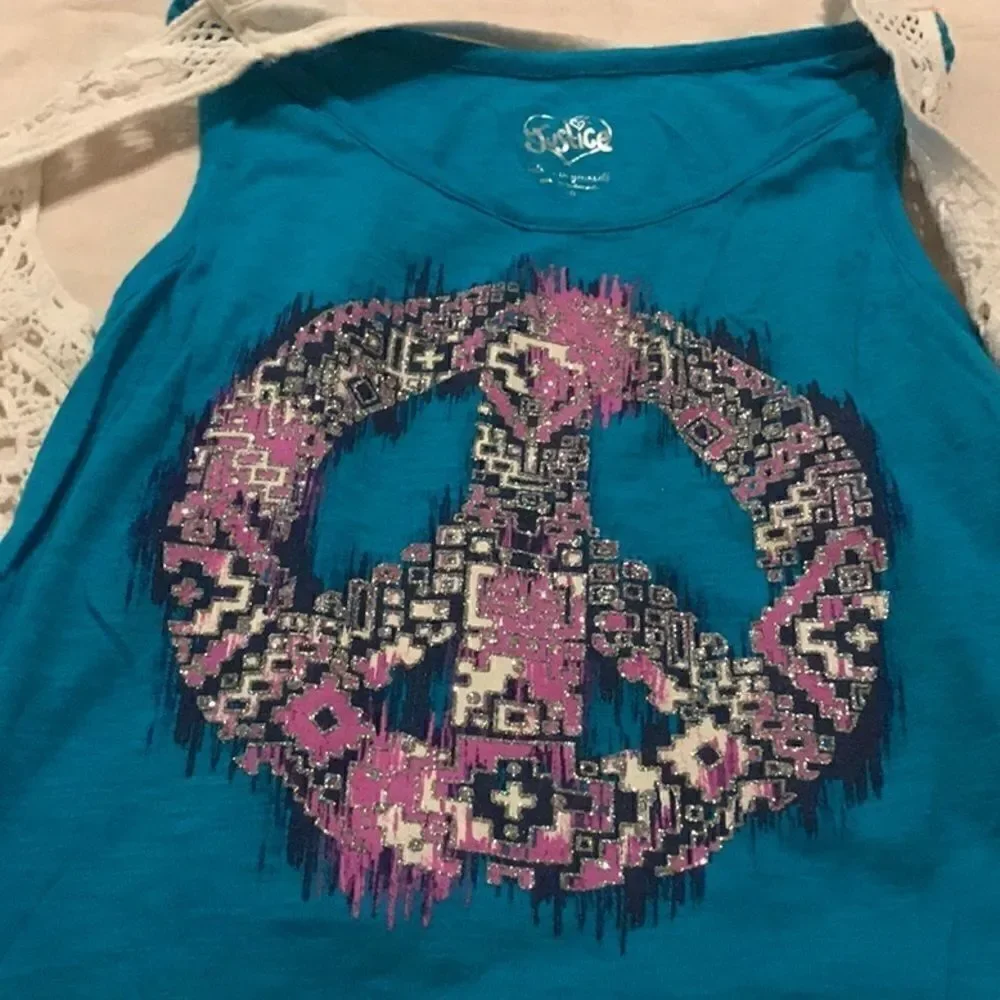 🌼🌼Justice Brand girls tank top with vest🌼🌼